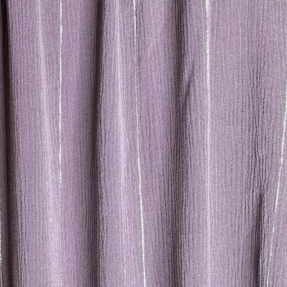 Torrid Peasant Top Sz 3 Mauve With Buttons Tie At Neck Long Sleeves Gold Thread - Picture 5 of 8